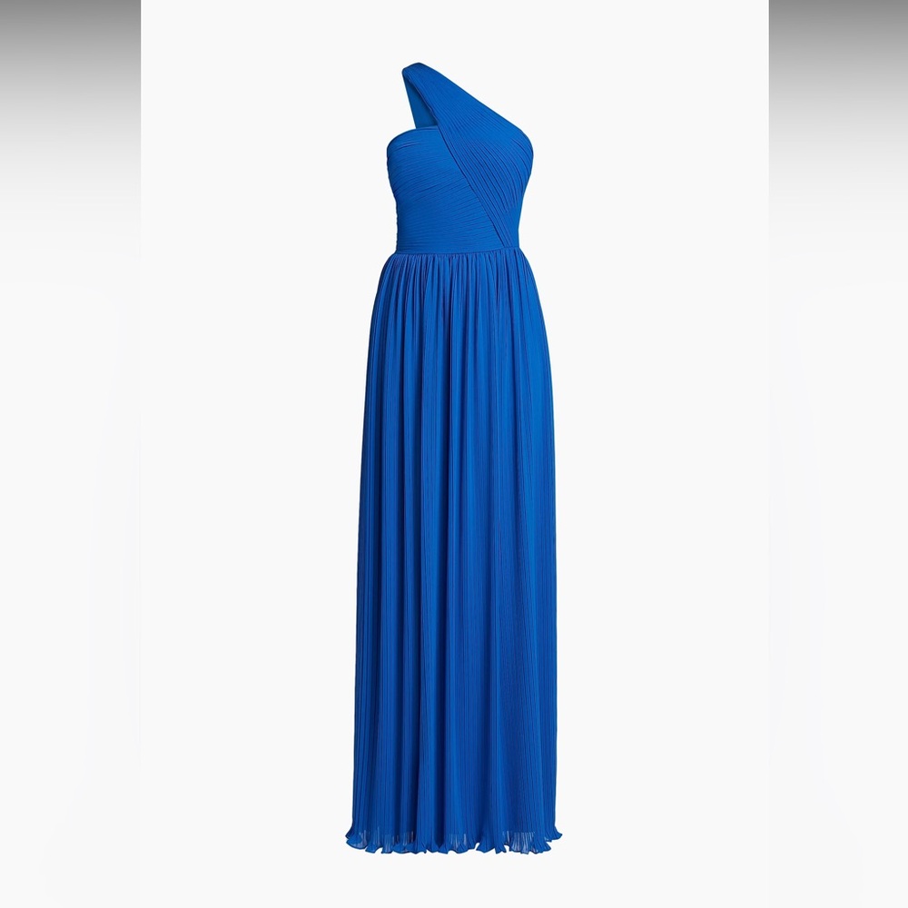 Amur - Skye One-Shoulder Pleated Gown - Size 12